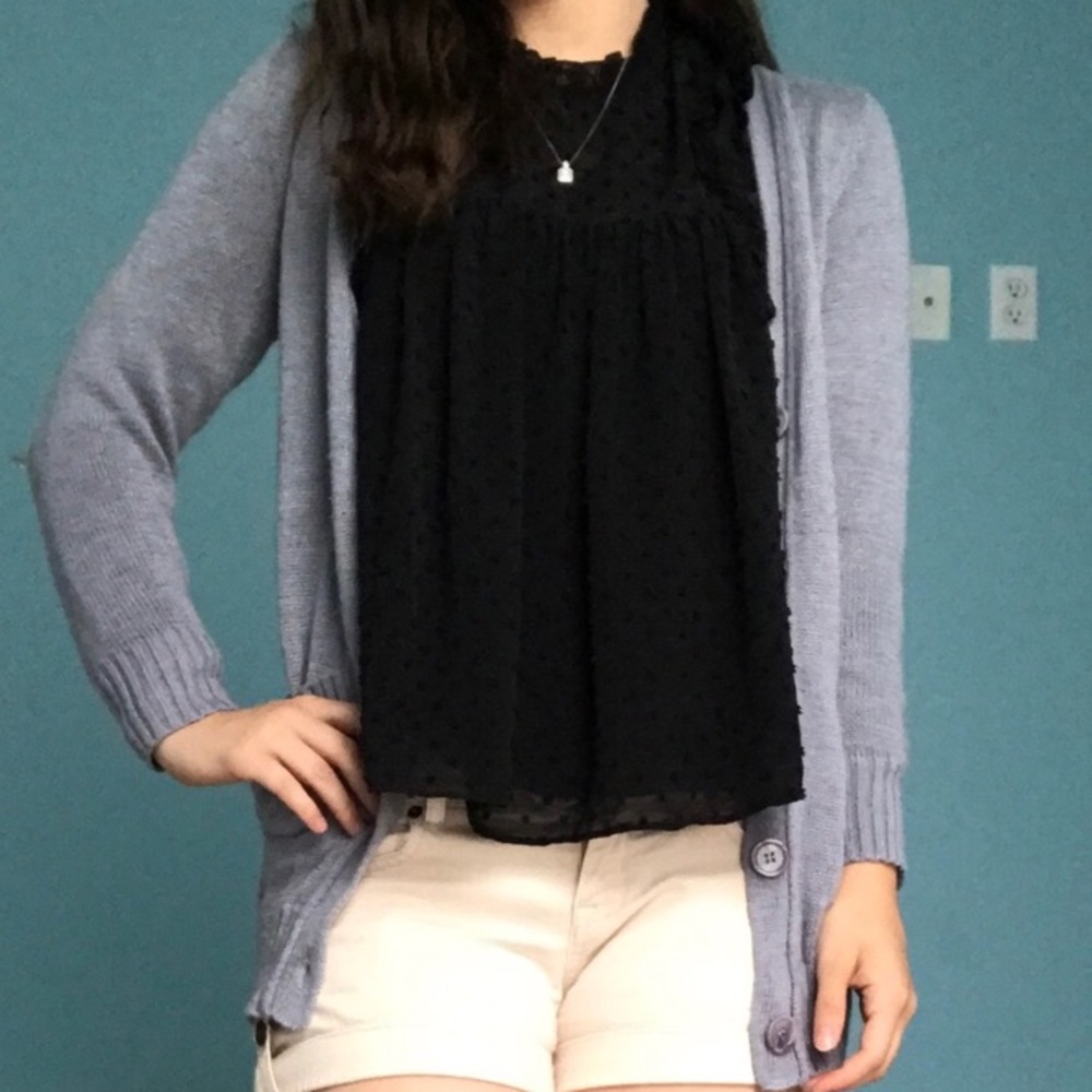 Gray cardigan